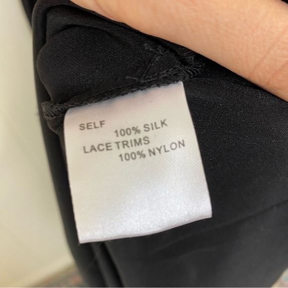 Stone Cold Fox Edwin Black Silk Slip Gown Size XS/S  Maxi Dress Elegant Silk - Picture 11 of 16